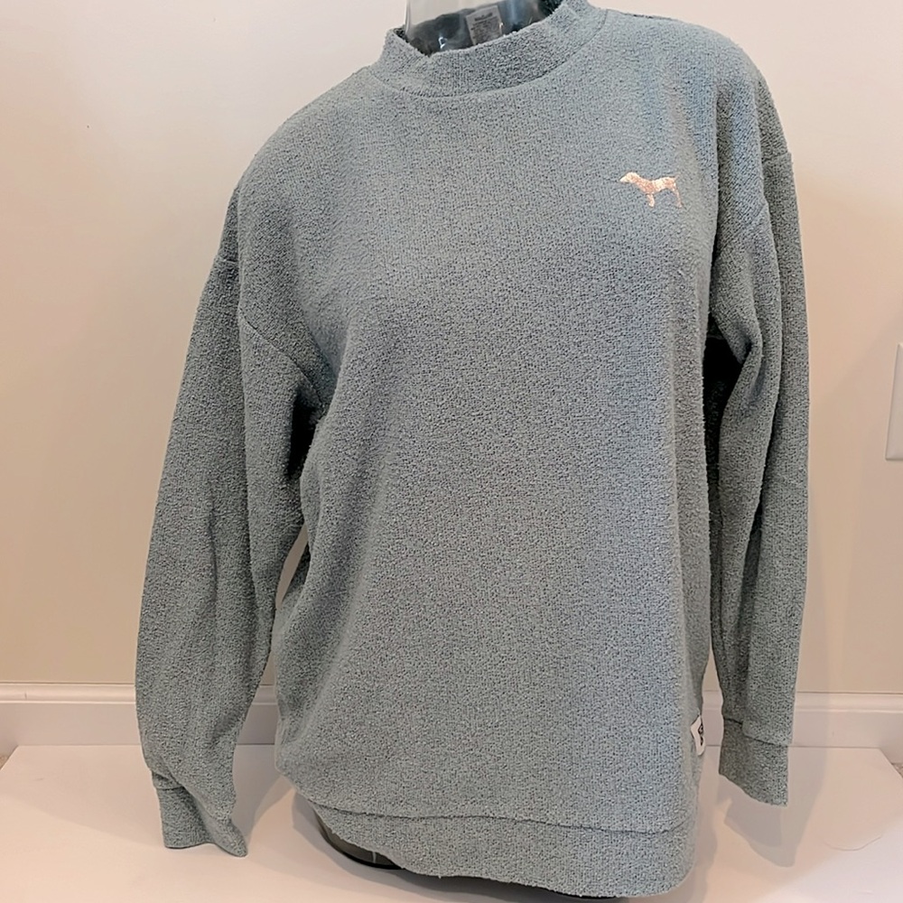 pink victoria’s secret Towel Sweater Mock Neck Blue-Grey S